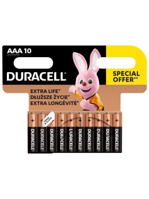 Elementai DURACELL AAA/LR03, 1.5V, 10 vnt. Elementai DURACELL AAA/LR03, 1.5V, 10 vnt.