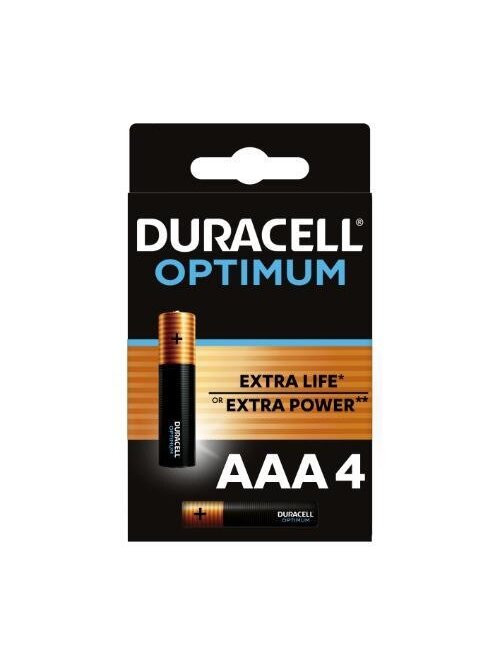 Elementai DURACELL OPTIMUM, AAA/LR03, 1.5V, 4 vnt 1 Elementai DURACELL OPTIMUM, AAA/LR03, 1.5V, 4 vnt 1