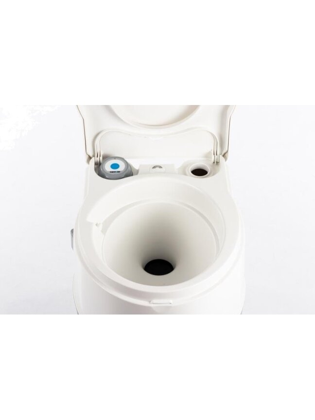 Elektrinis baltas nešiojamas tualetas su elektriniu nuleidimu Thetford Porta Potti 565E 92306 1