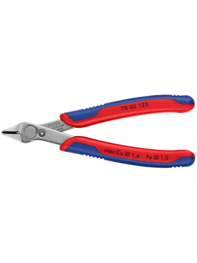 Elektronikos žnyplės 125mm INOX, Knipex 1