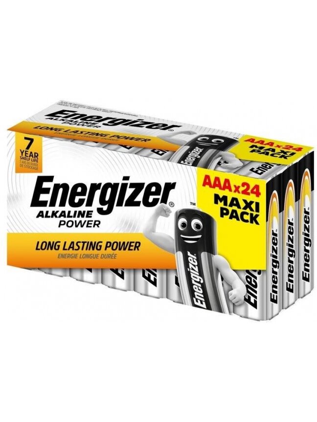Elementai ENERGIZER AAA/LR3, 1,5V, 24 vnt. Elementai ENERGIZER AAA/LR3, 1,5V, 24 vnt.