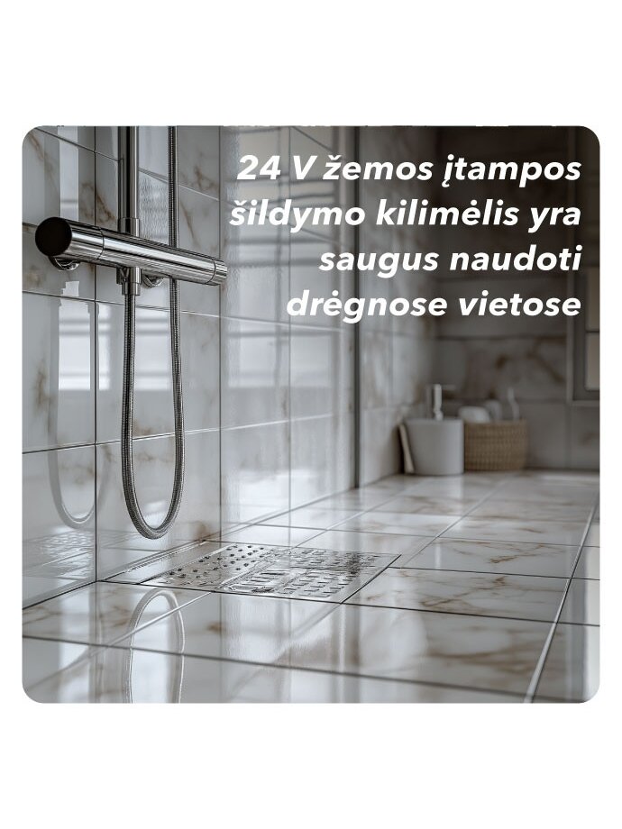 Elektrinis šildomų grindų kilimėlis - tinklelis Warmset Black 150 W 24 V (150-1-24) 8 Elektrinis šildomų grindų kilimėlis - tinklelis Warmset Black 150 W 24 V (150-1-24) 8