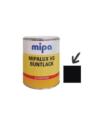 Emalis blizgus Mipalux | juodas, 0,75 ltr. RAL9005