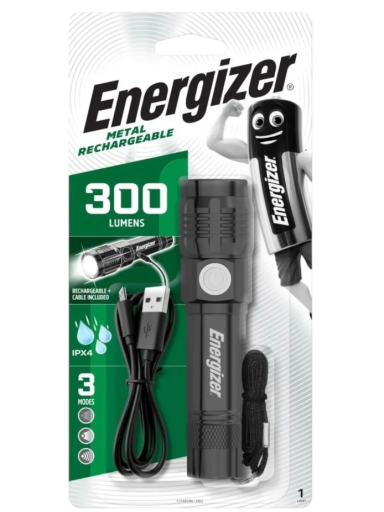 ENERGIZER Rankinis žibintuvėlis, 300lm, įkraunamas, ENERGIZER