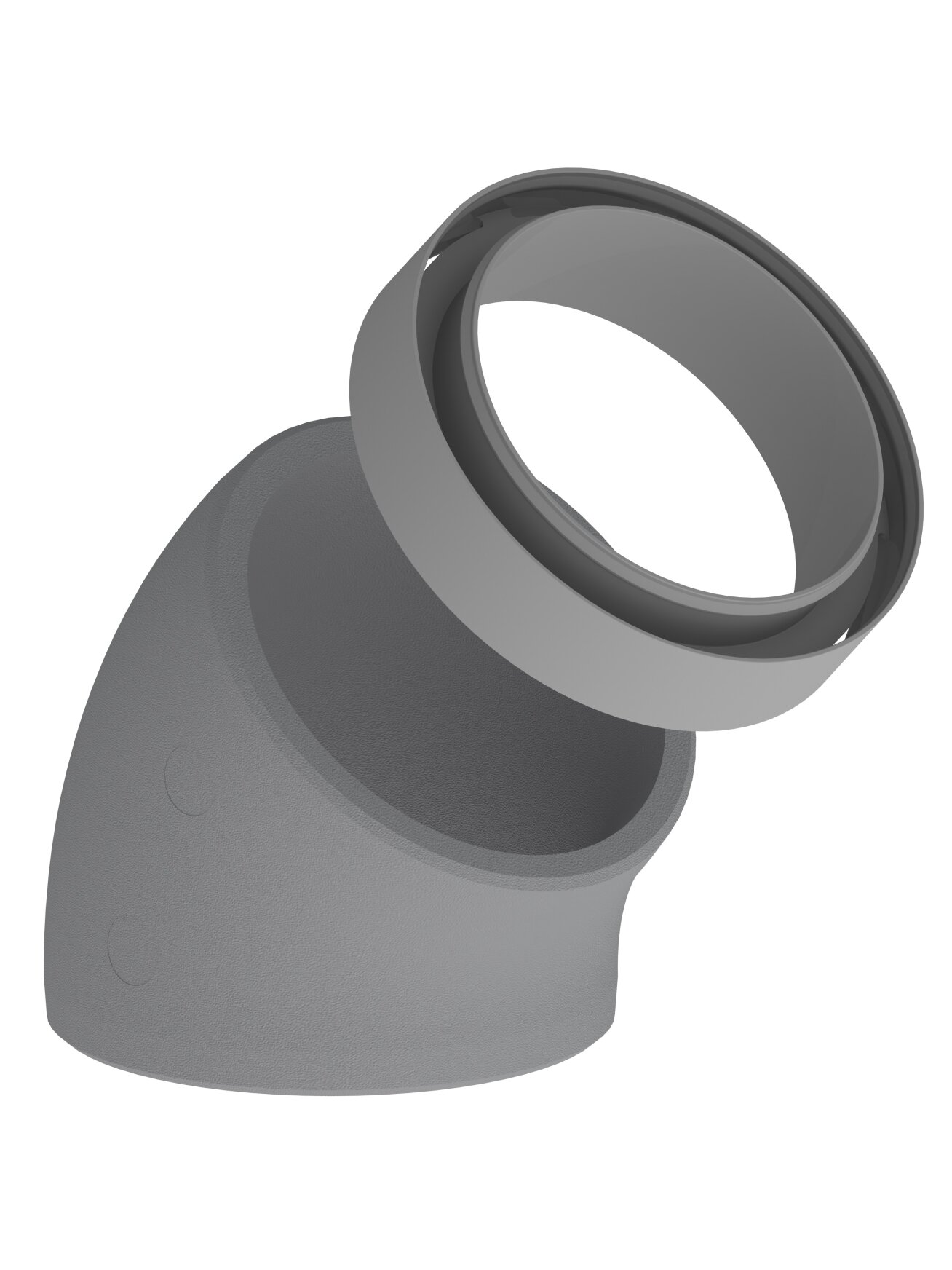 EPS alkūnė D125mm 45° su mova EPS alkūnė D125mm 45° su mova