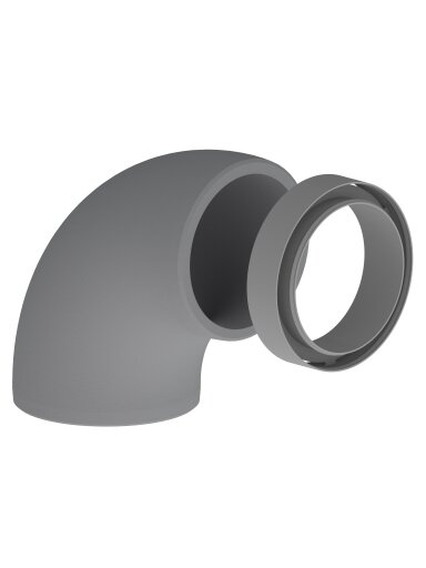 EPS alkūnė D160mm 90° su mova