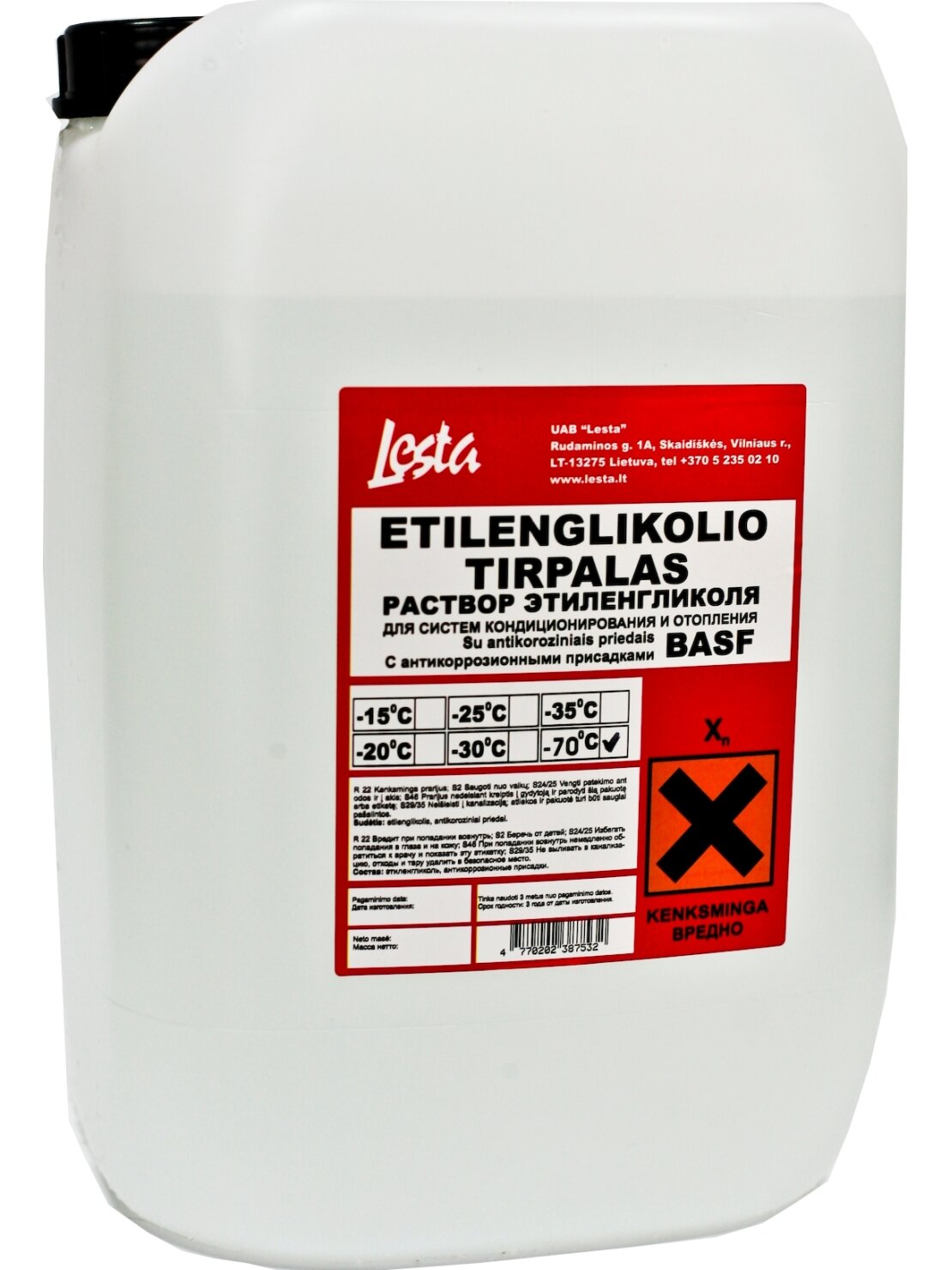 Etilenglikolio tirp. 5kg 100proc. su inhibitoriais (Tik šildym.sist.)