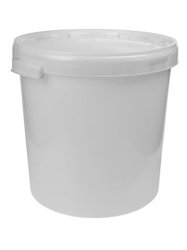 Fermentacijos indas su dangčiu, 30 L, balta