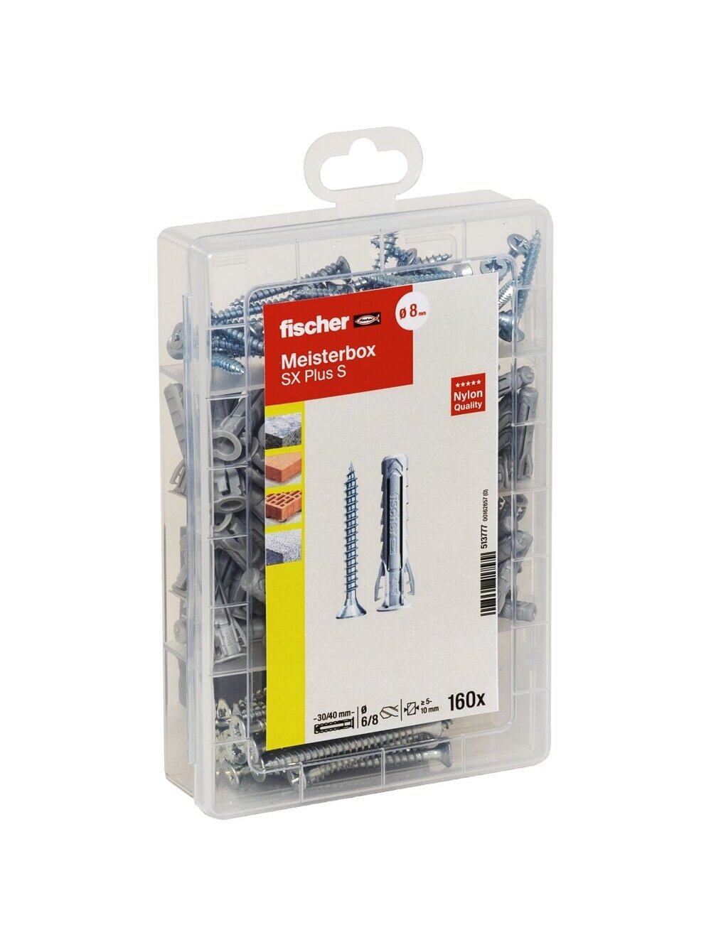 Fischer Kaiščių ir varžtų rinkinys Meister-Box SX Plus, Fischer 80 vnt.