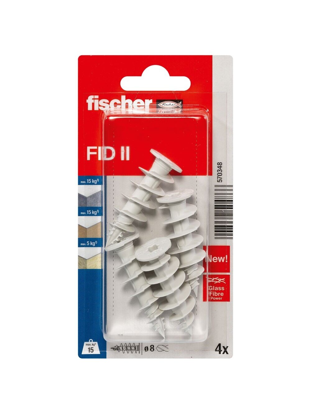 Fischer Kaištis izoliacinėms medžiagoms FID50 II ,Fischer 4 vnt. 1 Fischer Kaištis izoliacinėms medžiagoms FID50 II ,Fischer 4 vnt. 1