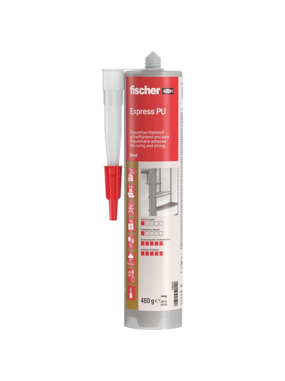 Fischer Poliuretaniniai klijai EXPRESS PU, smėlio spalvos, 310 ml, FISCHER Fischer Poliuretaniniai klijai EXPRESS PU, smėlio spalvos, 310 ml, FISCHER