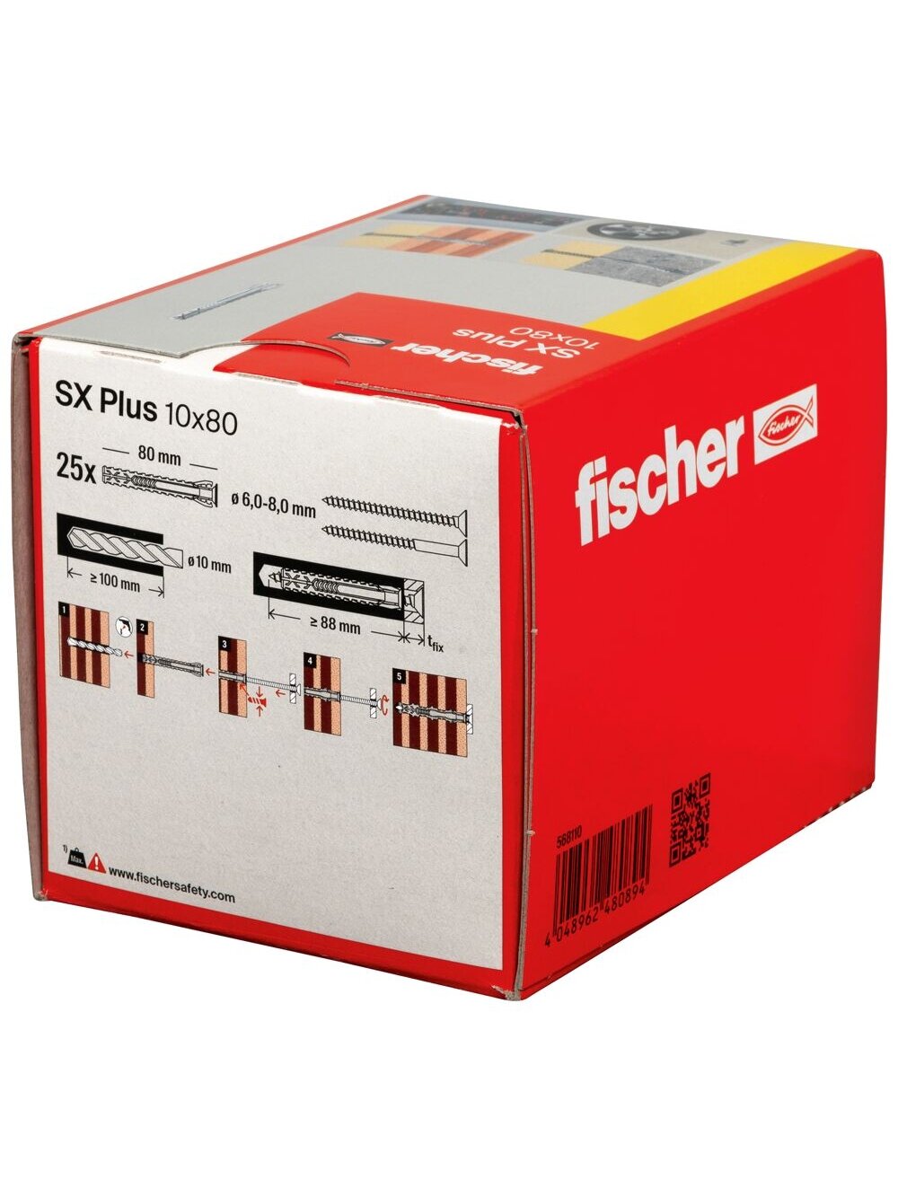 Fischer Univers. prailg. kaišt. SX Plus 10x80 mm, 25 vnt. 2