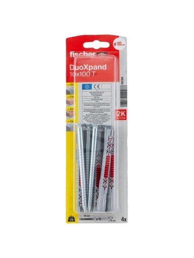 Fischer DuoXpand kaištis su varžtu 10x100 T, 4 vnt.