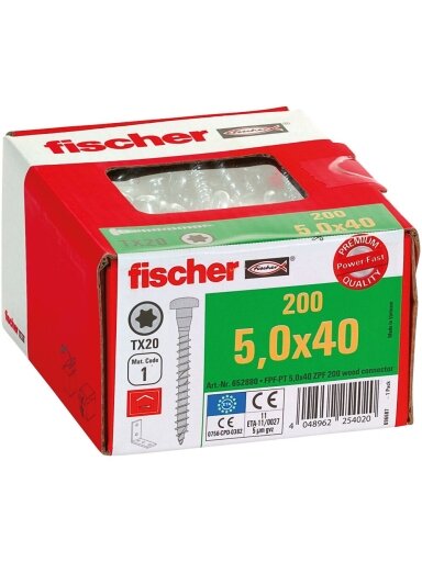 Fischer Fischer medsraigtis kampuočiui FPF-PT ZPF 5.0x40, 200 vnt.