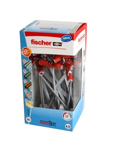 Fischer Kaiščiai gipso kartonui DUOTEC 10 su medsr., 10 vnt.