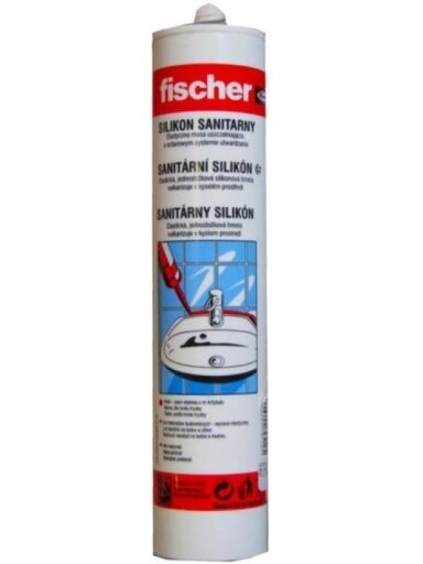 Fischer Sanitarinis silik herm. „Fischer“, baltas.