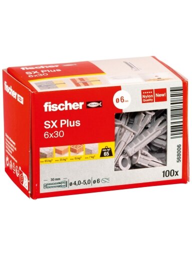 Fischer Univers. kaišt. SX Plus 6x30 mm, 100 vnt.