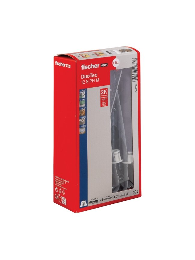Fischer Kaiščiai gipso kartonui DUOTEC 12 su varžt. 10 vnt. 3 Fischer Kaiščiai gipso kartonui DUOTEC 12 su varžt. 10 vnt. 3