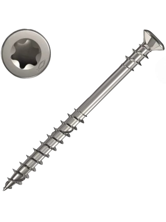Fischer Medsraigčiai terasoms FPF-ST A2P 5,5 x 80 A2, 200 vnt.