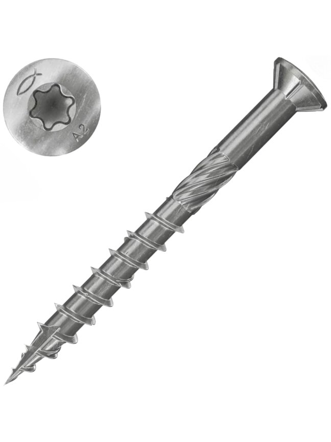Fischer Medsraigčiai terasoms FTS-ST 5 x 80 A2, 100 vnt.