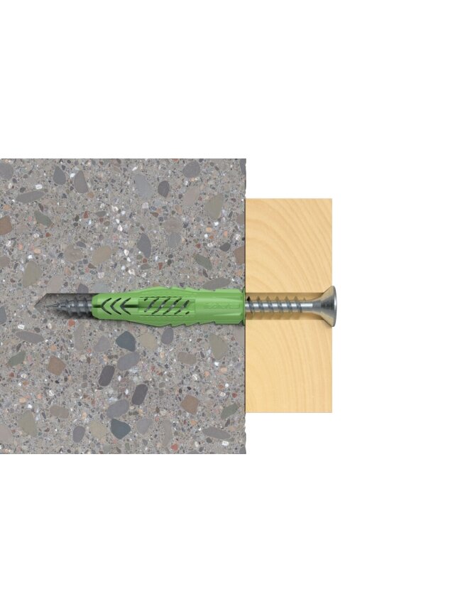Fischer Univ. kaištis UX Green 6 x 50 R su žiedeliu 40 vnt. 4 Fischer Univ. kaištis UX Green 6 x 50 R su žiedeliu 40 vnt. 4