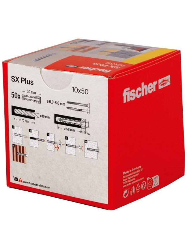 Fischer Univers. kaišt. SX Plus 10x50 mm, 50 vnt. 2