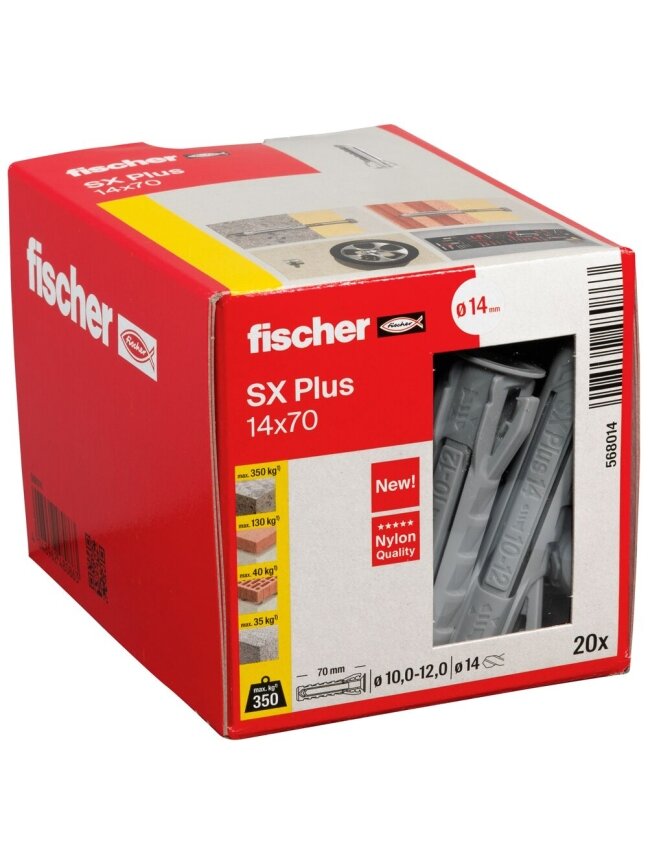 Fischer Univers. kaišt. SX Plus 14x70 mm, 20 vnt. 1 Fischer Univers. kaišt. SX Plus 14x70 mm, 20 vnt. 1