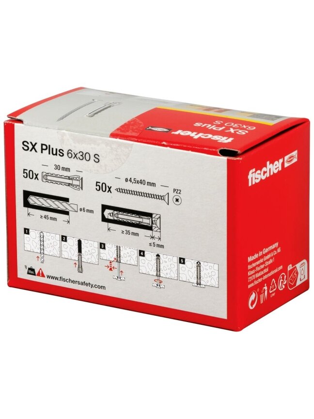Fischer Univers. kaišt. SX Plus 6x30 mm, su varžt. 50 vnt. 4 Fischer Univers. kaišt. SX Plus 6x30 mm, su varžt. 50 vnt. 4