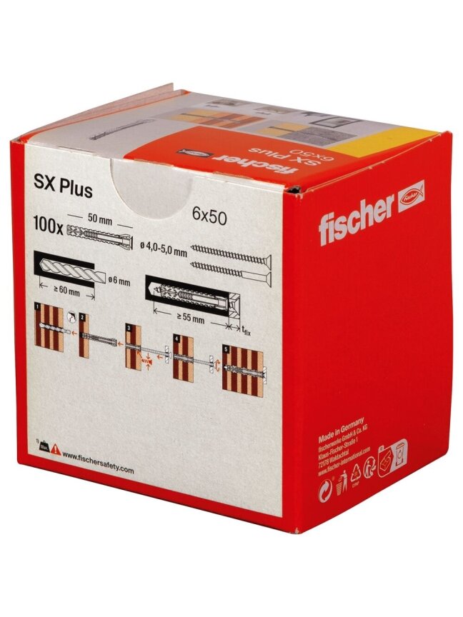 Fischer Univers. prailg. kaišt. SX Plus 6x50 mm, 100 vnt. 4