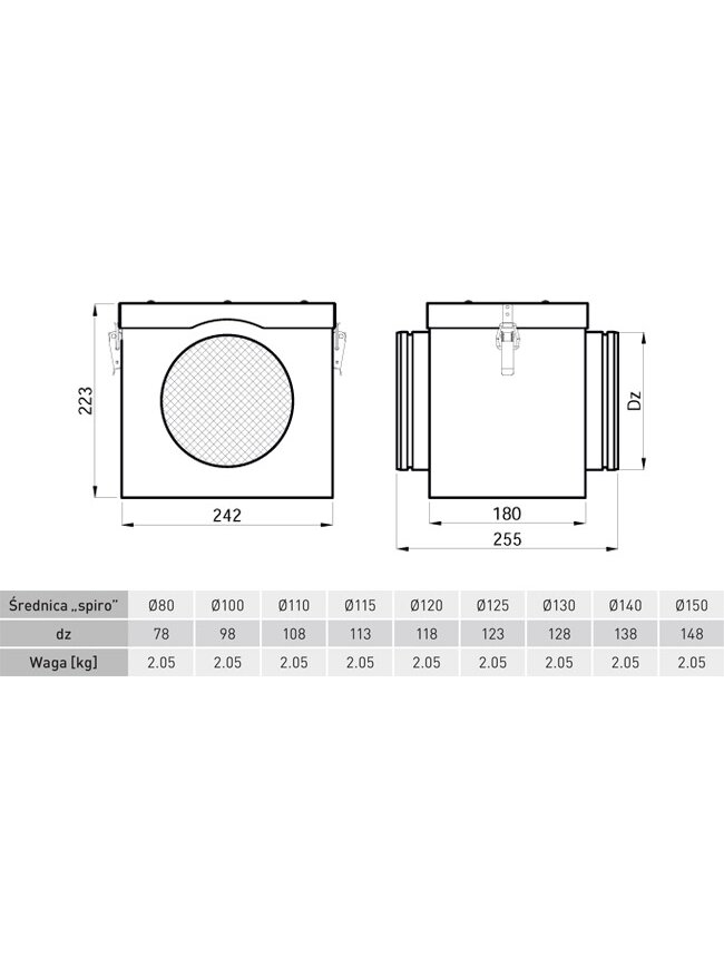 Filtras SFS150/IZ/FM-OC su izoliacija 1 Filtras SFS150/IZ/FM-OC su izoliacija 1