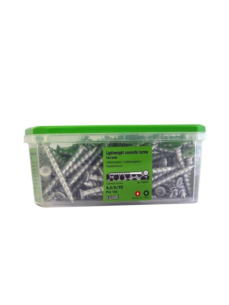 FIBO sraigtas CorrSeal 8x90, 100 vnt. FIBO sraigtas CorrSeal 8x90, 100 vnt.