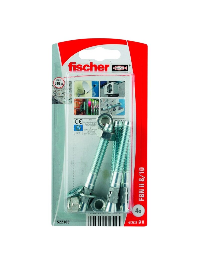Fischer Metalinis pleištinis ankeris FBN II 10/50 (10x126), 4 vnt.