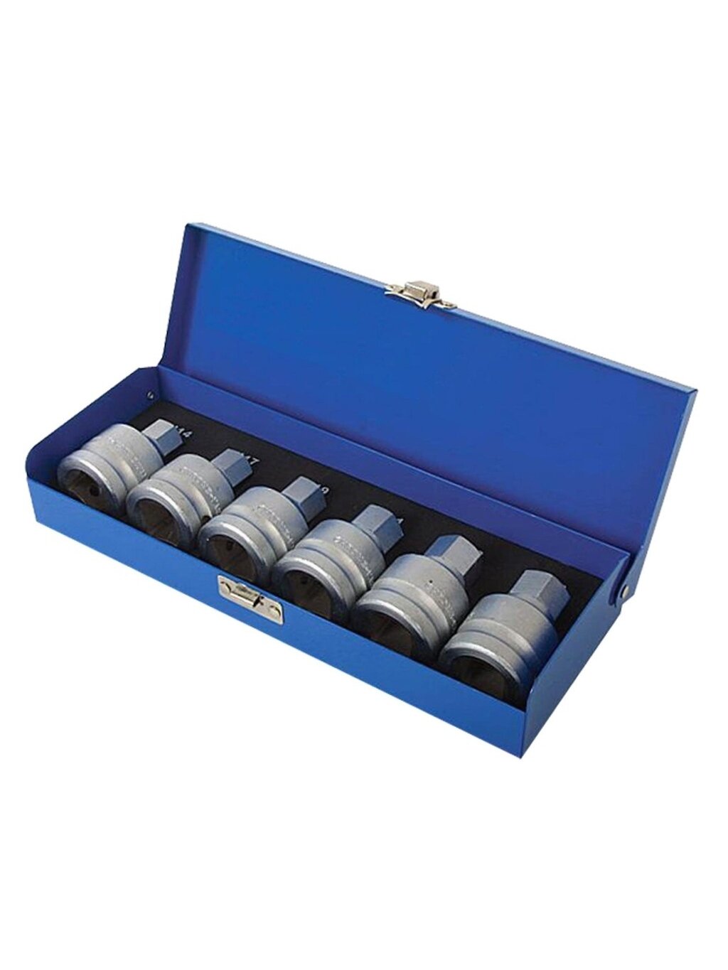 ⬡ Galvučių su antgaliais rinkinys 3/4" (HEX) 6 vnt. (SB2004, ELLIENT TOOLS)