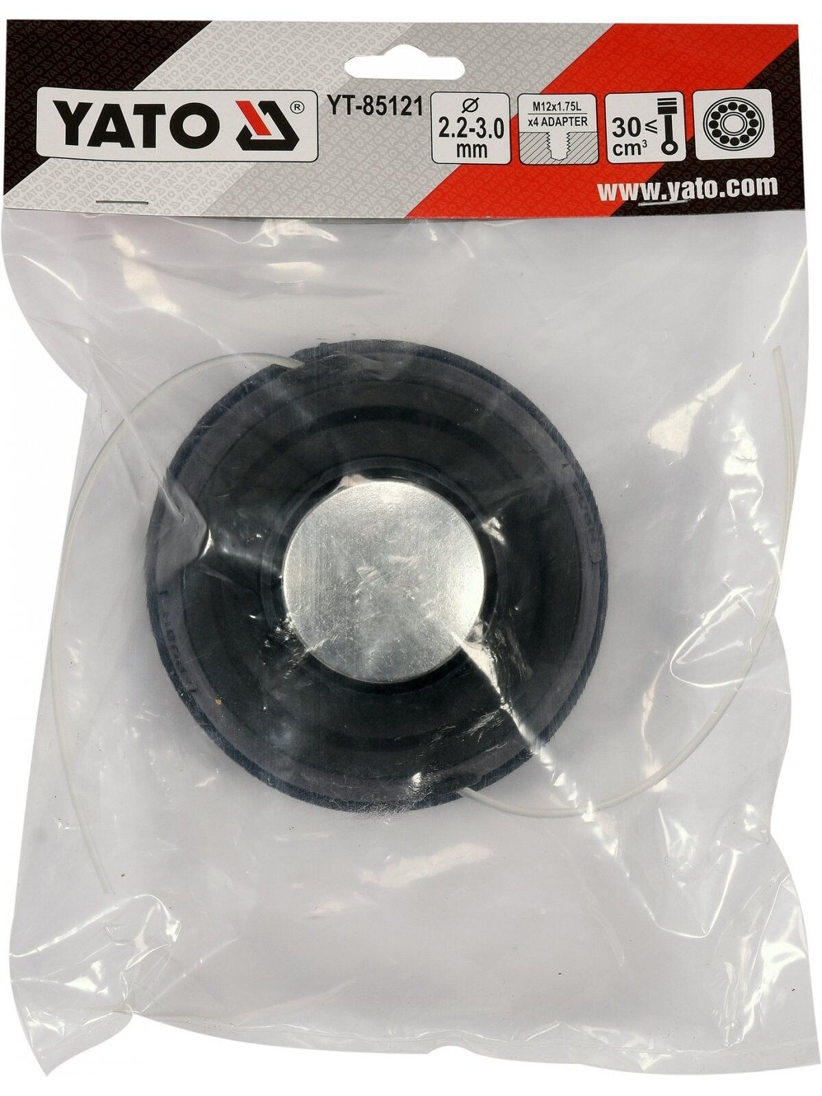 Galvutė trimeriui, universali 2.2-3.0 mm su guoliu iki 30cm3 Yato 2 Galvutė trimeriui, universali 2.2-3.0 mm su guoliu iki 30cm3 Yato 2