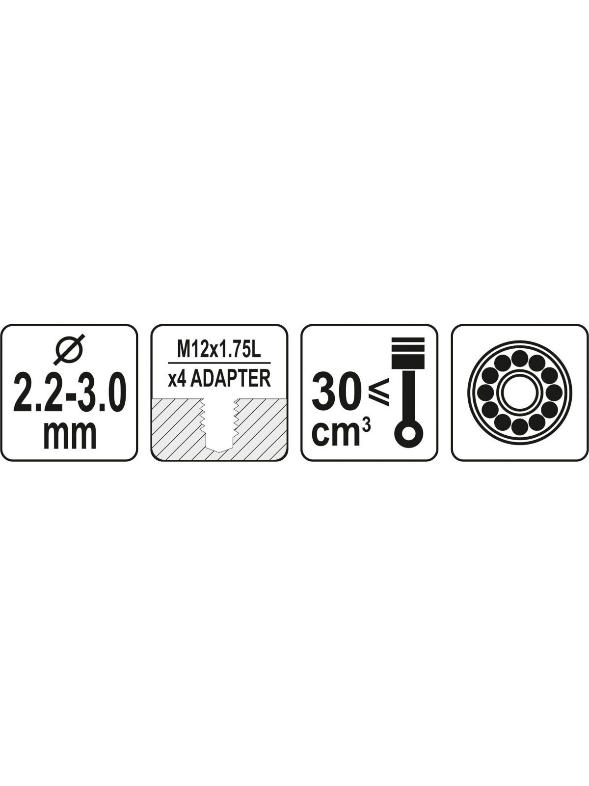 Galvutė trimeriui, universali 2.2-3.0 mm su guoliu iki 30cm3 Yato 3