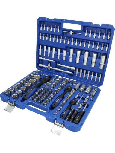 Galvučių komplektas, 172-vnt, 1/4", 3/8", 1/2", Brilliant Tools