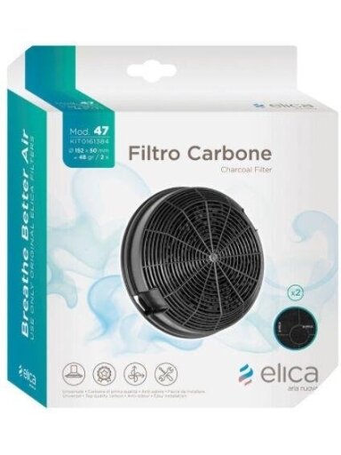 Garų rinktuvo anglies filtras Elica FC MOD.47 1, juoda