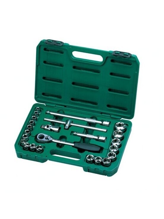 ⬡ Galvučių rinkinys 1/2" 24 vnt. (S090606, SATA) ⬡ Galvučių rinkinys 1/2" 24 vnt. (S090606, SATA)