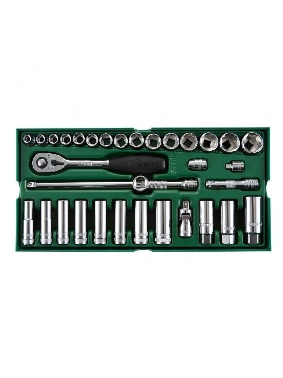Galvučių rinkinys 3/8", 33 vnt., SATA (S09902) Galvučių rinkinys 3/8", 33 vnt., SATA (S09902)