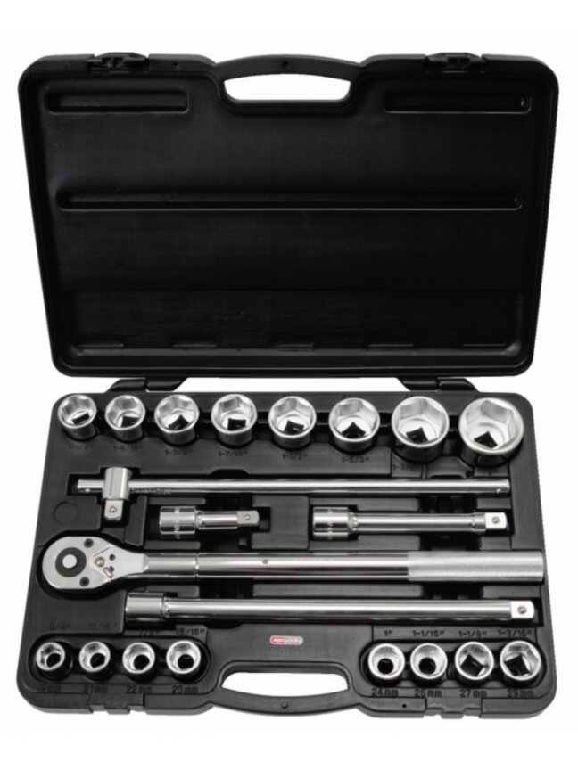 Galvučių komplektas 3/4'' 19-50mm 21vnt, KS Tools 1 Galvučių komplektas 3/4'' 19-50mm 21vnt, KS Tools 1