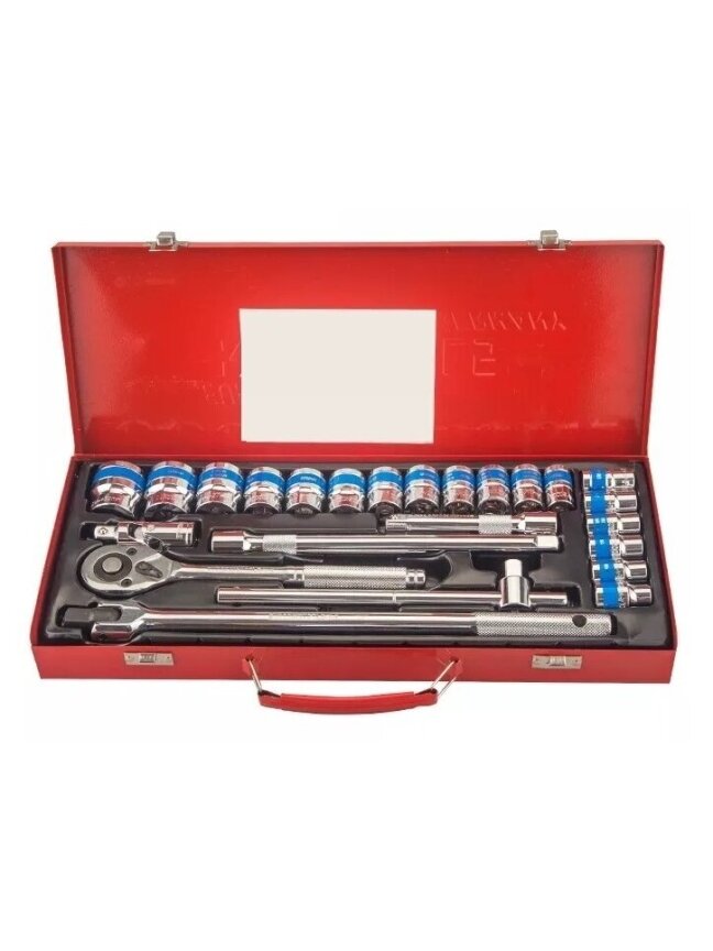 ⬡ Galvučių rinkinys 1/2" 24 vnt. (KRKSD025) ⬡ Galvučių rinkinys 1/2" 24 vnt. (KRKSD025)
