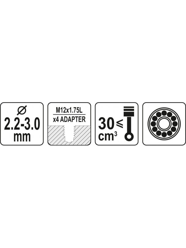 Galvutė trimeriui, universali 2.2-3.0 mm su guoliu iki 30cm3 Yato 3