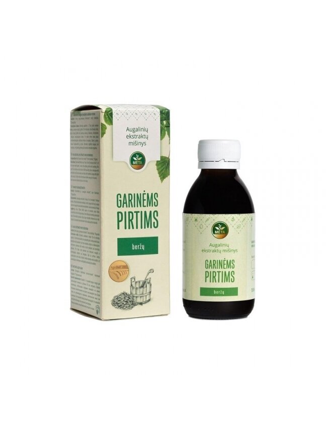 Garinės pirties beržų ekstraktas MĖTA, 150 ml Garinės pirties beržų ekstraktas MĖTA, 150 ml