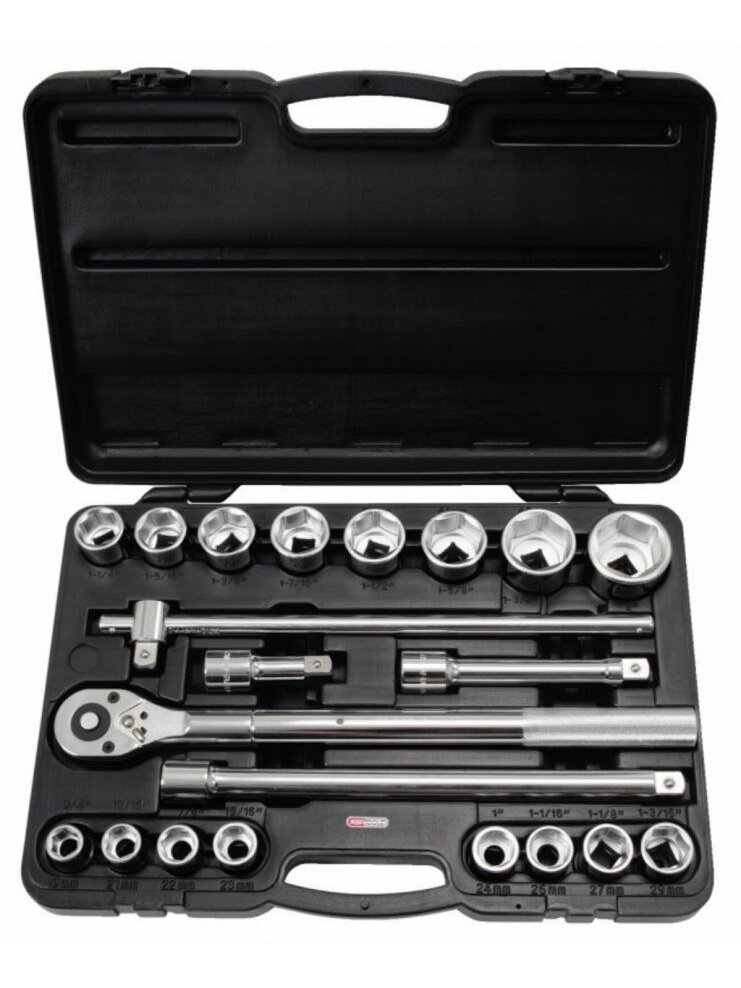 Galvučių komplektas 3/4'' 19-50mm 21vnt, KS Tools Galvučių komplektas 3/4'' 19-50mm 21vnt, KS Tools