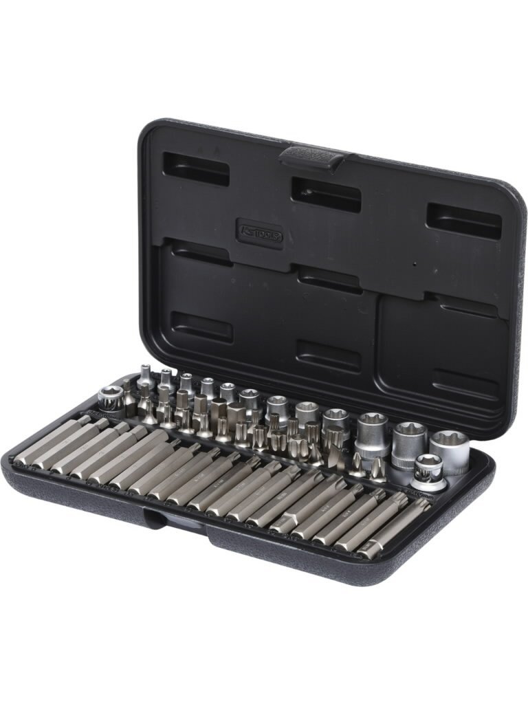 Galvučių ir antgalių komplektas Torx 1/4",3/8",1/2" 57vnt, KS Tools