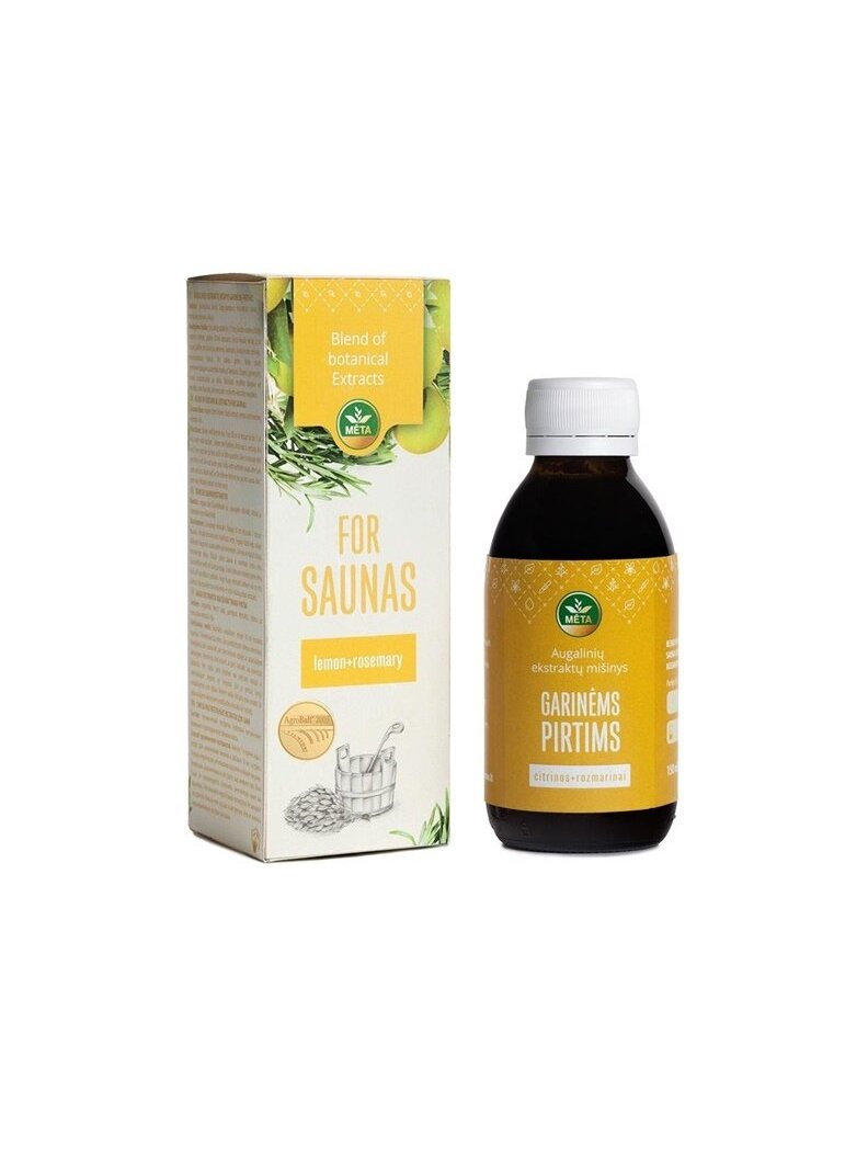 Garinės pirties citrinų ir rozmarinų ekstraktas MĖTA, 150 ml 1 Garinės pirties citrinų ir rozmarinų ekstraktas MĖTA, 150 ml 1