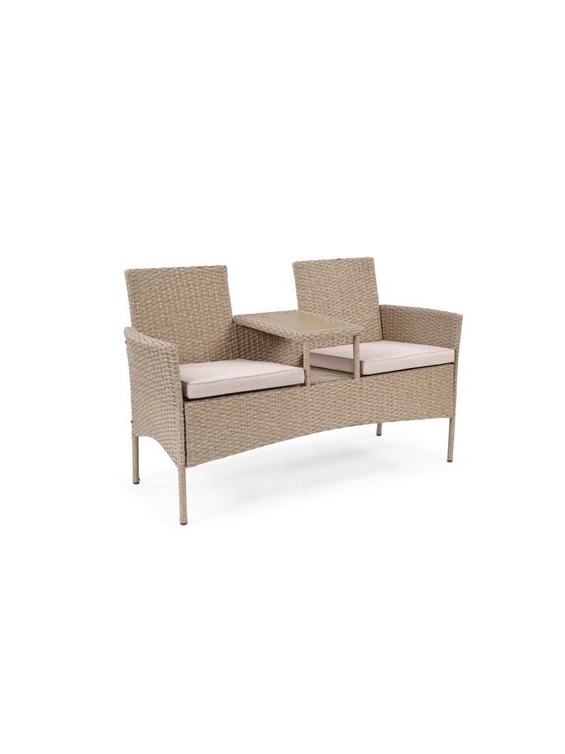 GARDEN BENCH DOUBLE WITH CUSHIONS 1 GARDEN BENCH DOUBLE WITH CUSHIONS 1