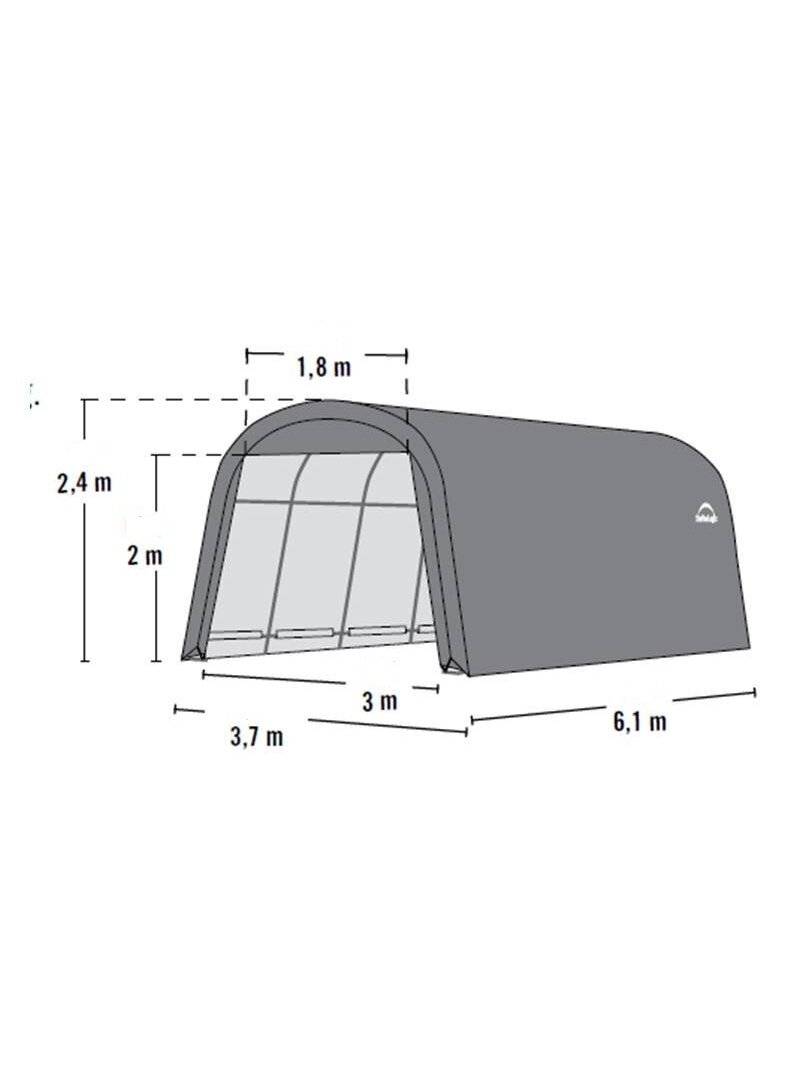 Garažai CarPort 3,7x6,1 m Garažai CarPort 3,7x6,1 m