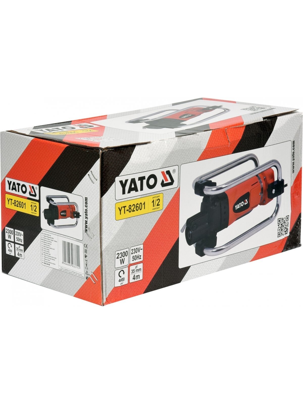 Giluminis betono vibratorius 2300W, žarna 4m / 35mm Yato 2 Giluminis betono vibratorius 2300W, žarna 4m / 35mm Yato 2