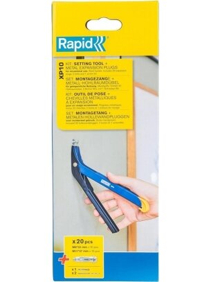 Gipskartonio įvarų replės su 20 vnt įvarų Rapid XP10 1